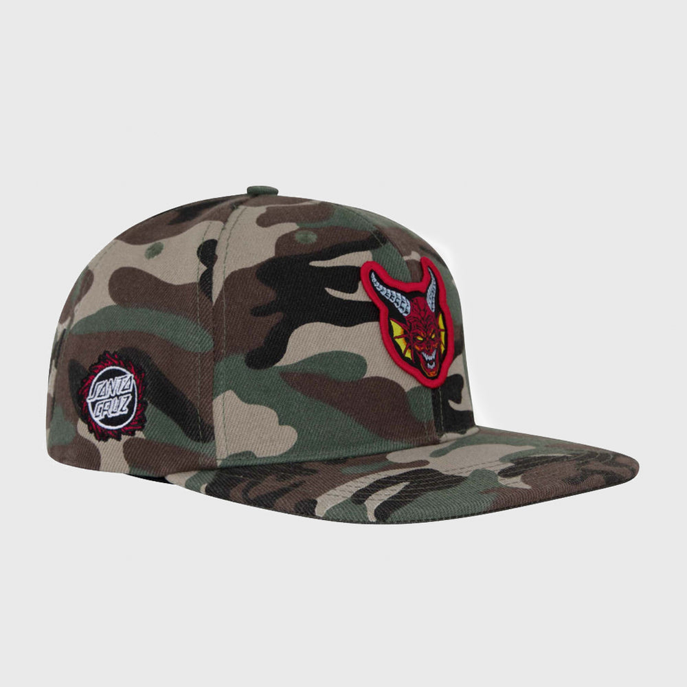 Santa Cruz Stranger Things Hellfire Club Camo Snapback Cap 