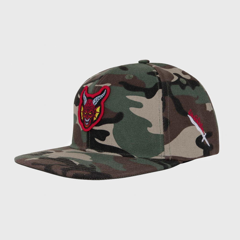 Santa Cruz Stranger Things Hellfire Club Camo Snapback Cap 