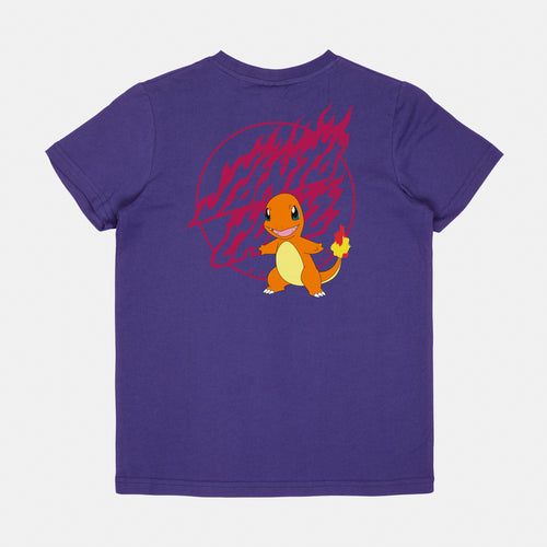 Santa Cruz - YOUTH Fire Type Pokemon T-Shirt - Purple