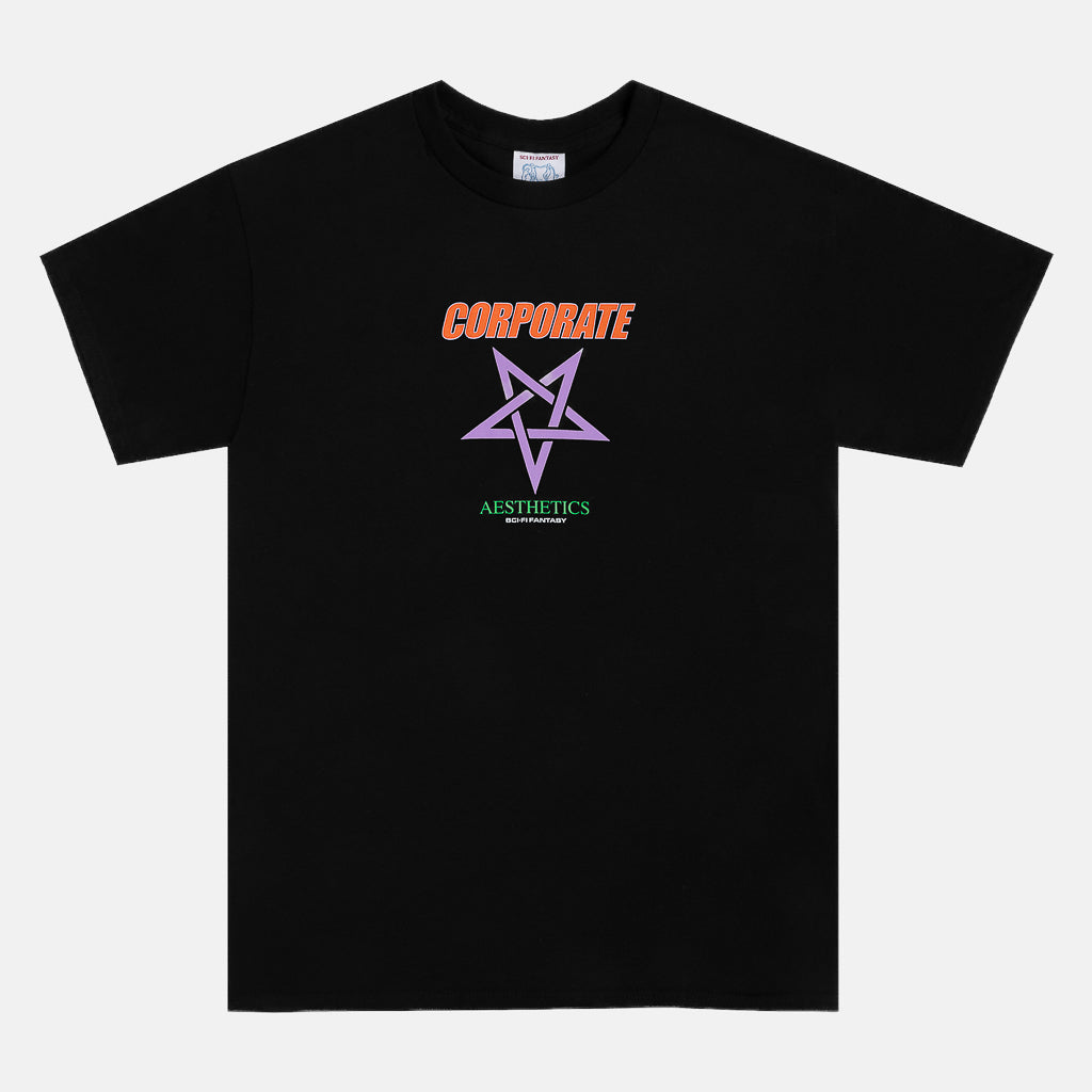 Sci-Fi Fantasy Corporate Aesthetics  Black T-Shirt