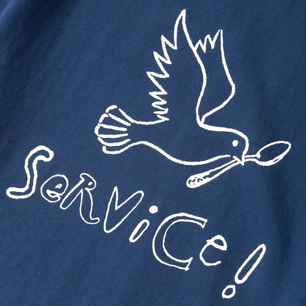 Front Print Navy Blue Service Works Dove T-Shirt