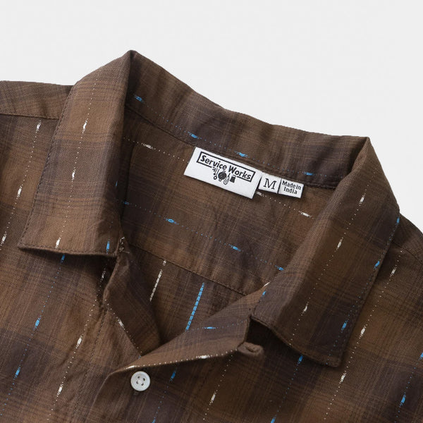 Service Works - Drag Stitch Resort Long Sleeve Shirt - Brown