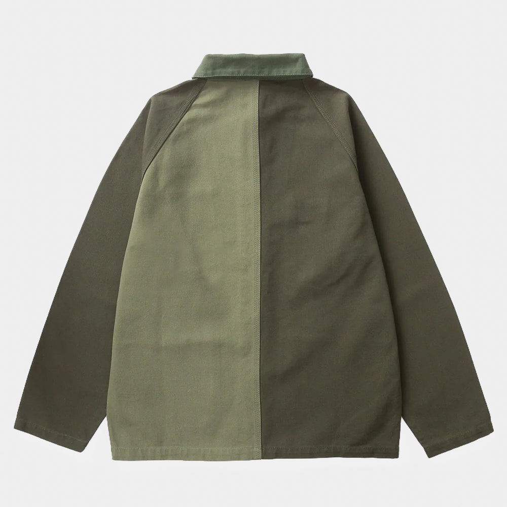 Service Works Green Patchwork Canvas Coverall Jacket