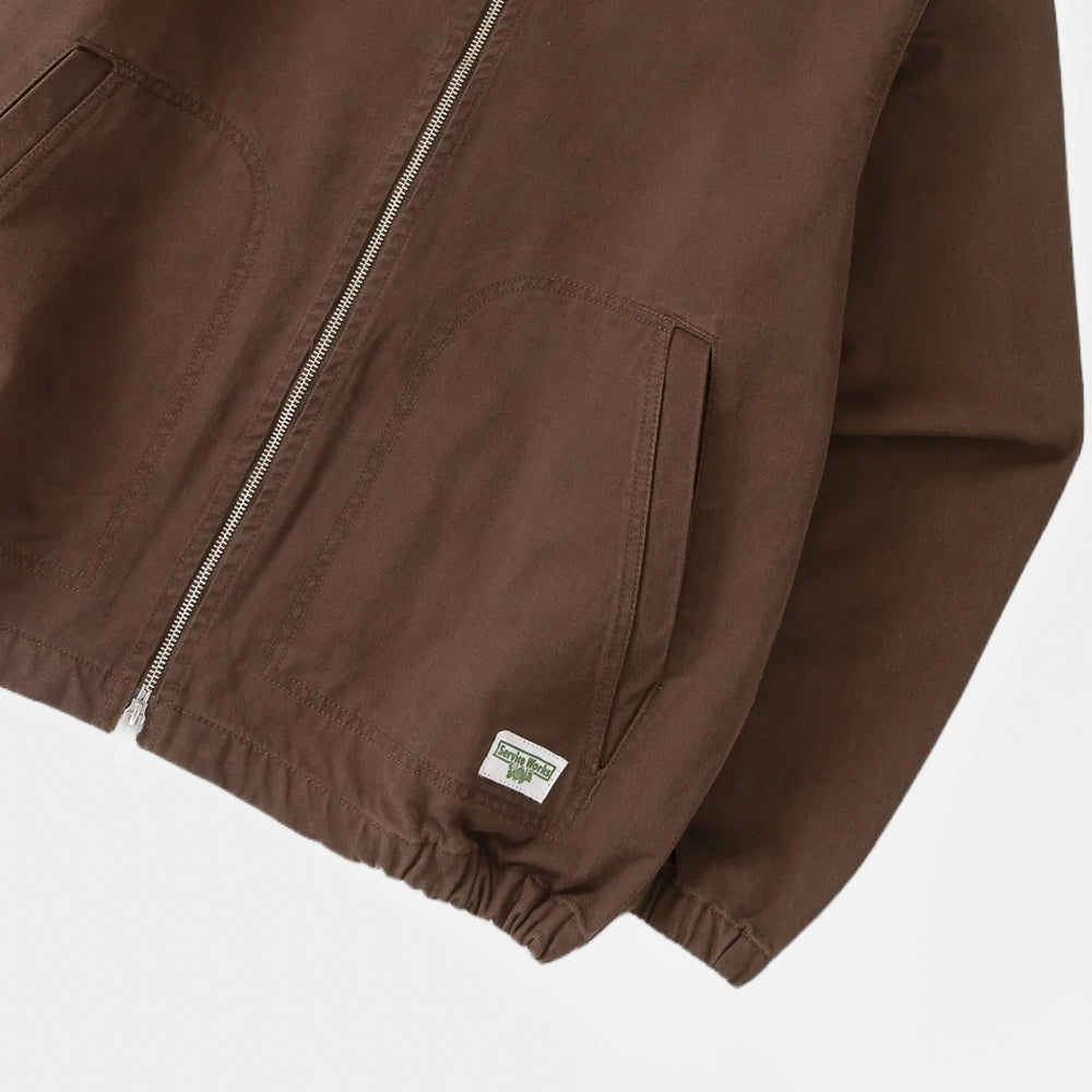 Pockets Of Service Works Brown Twill Work Jacket
