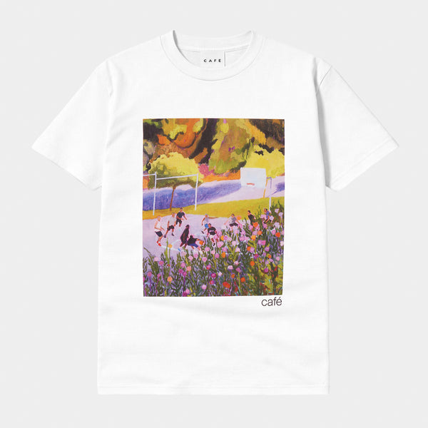 Skateboard Cafe - Courts T-Shirt - White