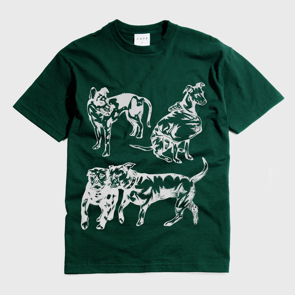 Skateboard Cafe Pooch Forest Green T-Shirt