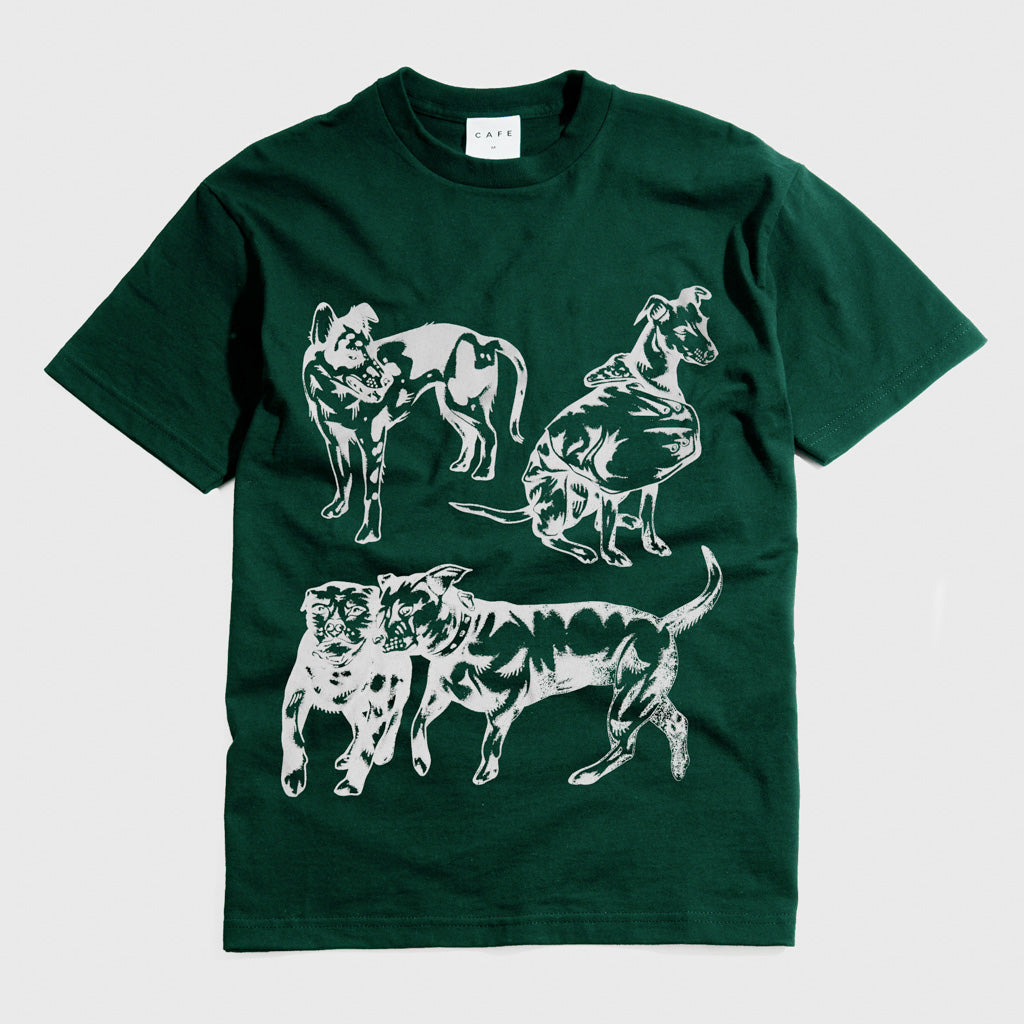 Skateboard Cafe Pooch Forest Green T-Shirt