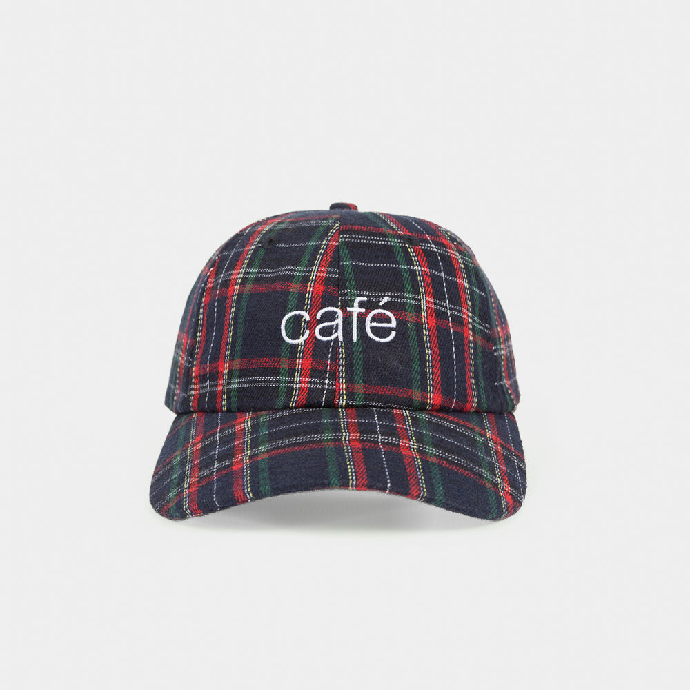 Skateboard Cafe Navy Tartan 6-Panel Cap