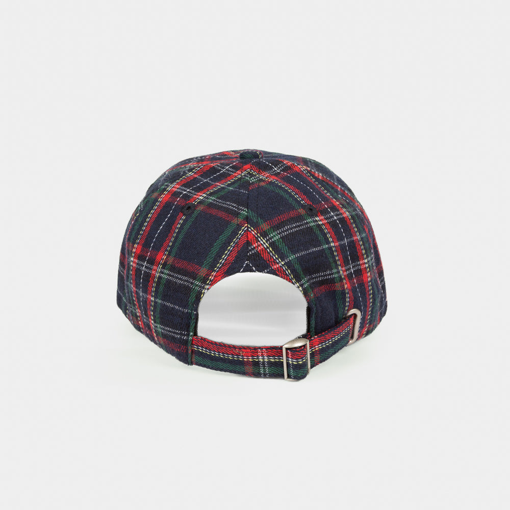 Skateboard Cafe Navy Tartan 6-Panel Cap