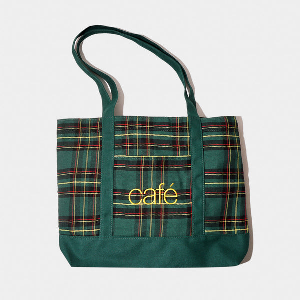 Skateboard Cafe - Tartan Tote Bag - Green