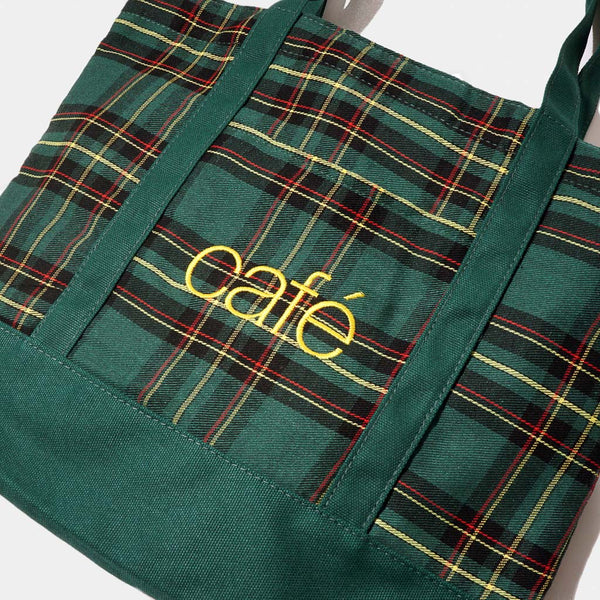 Skateboard Cafe - Tartan Tote Bag - Green
