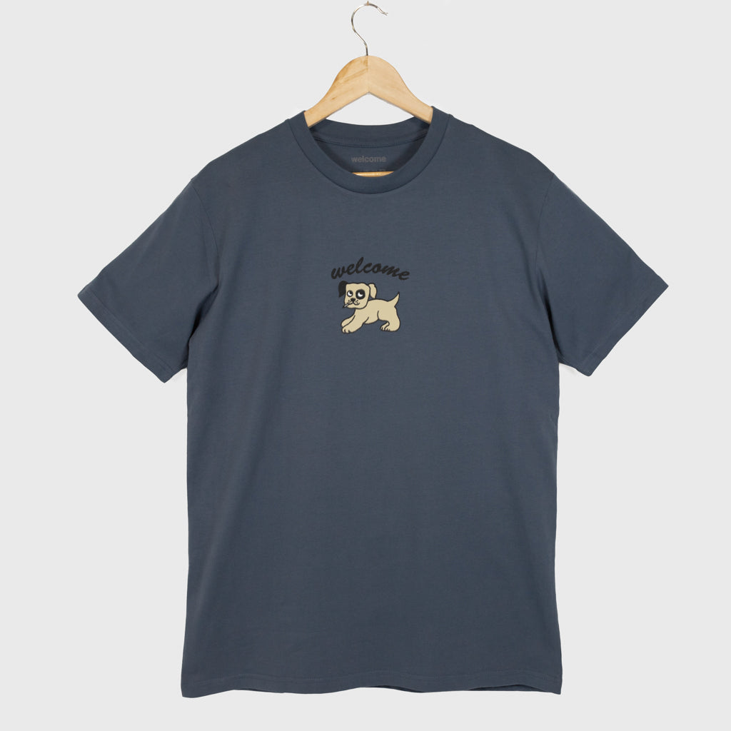 Welcome Skate Store Smokey Petrol Blue T-Shirt