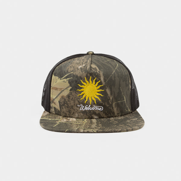 Welcome Skate Store - Sun Mesh Cap - Camo / Black