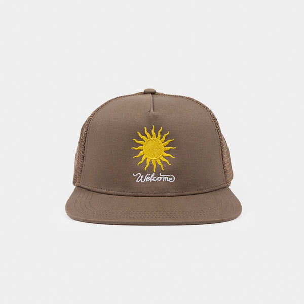 Welcome Skate Store - Sun Mesh Cap - Walnut