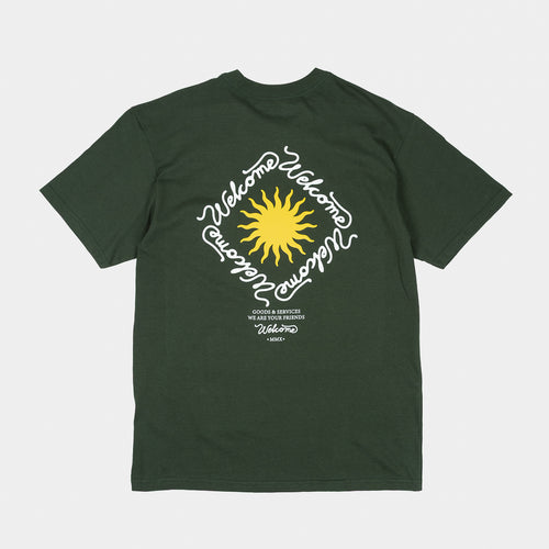 Welcome Skate Store - Sun T-Shirt - Forest Green