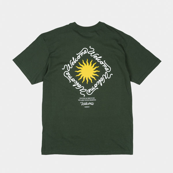 Welcome Skate Store - Sun T-Shirt - Forest Green