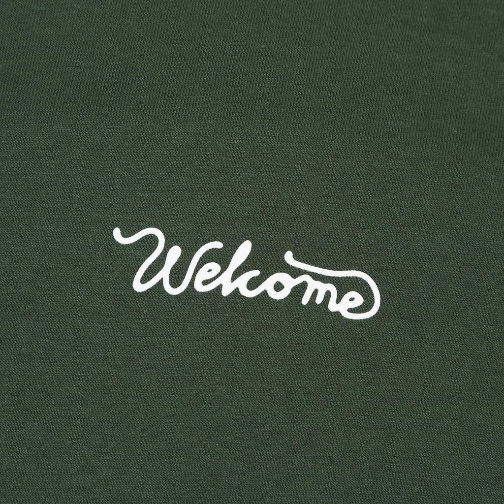 Welcome Skate Store Sun Forest Green T-Shirt Front Print