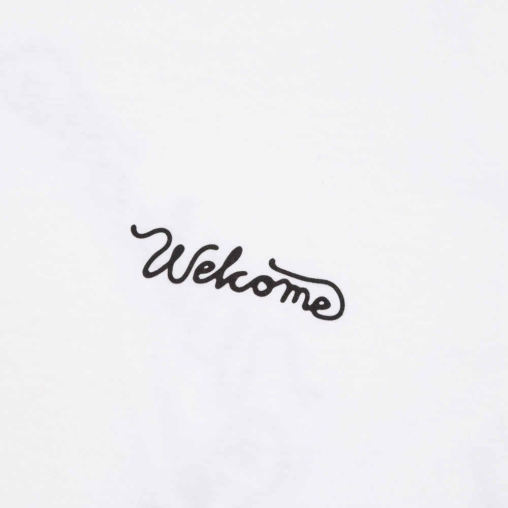 Welcome Skate Store Sun White T-Shirt Front Print