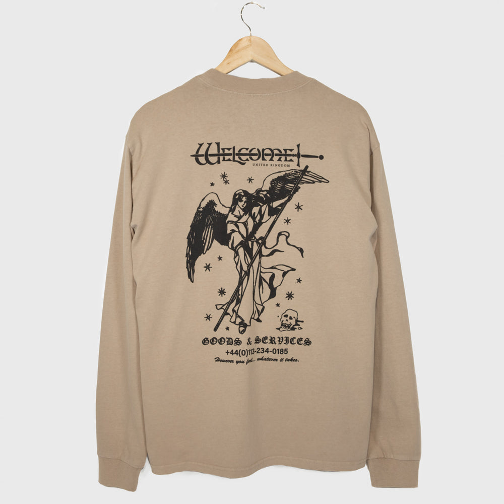 Welcome Skate Store Swordy Khaki Longsleeve T-Shirt