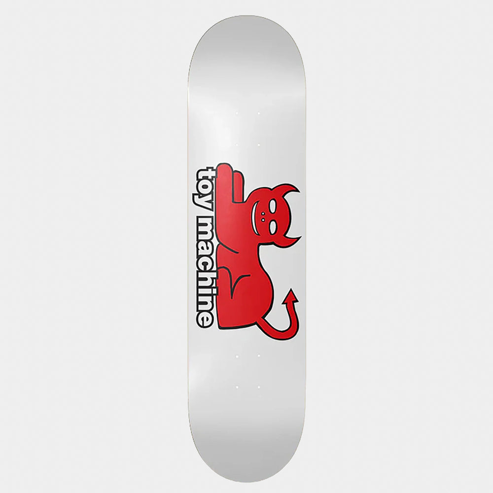 Toy Machine 8.25" Devil Cat White Skateboard Deck