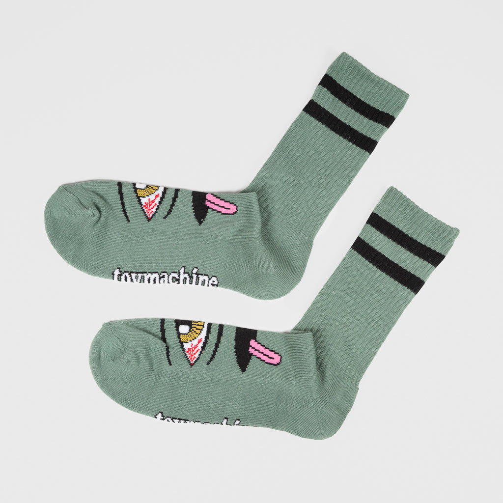 Toy Machine Forest Green Bloodshot Eye Socks