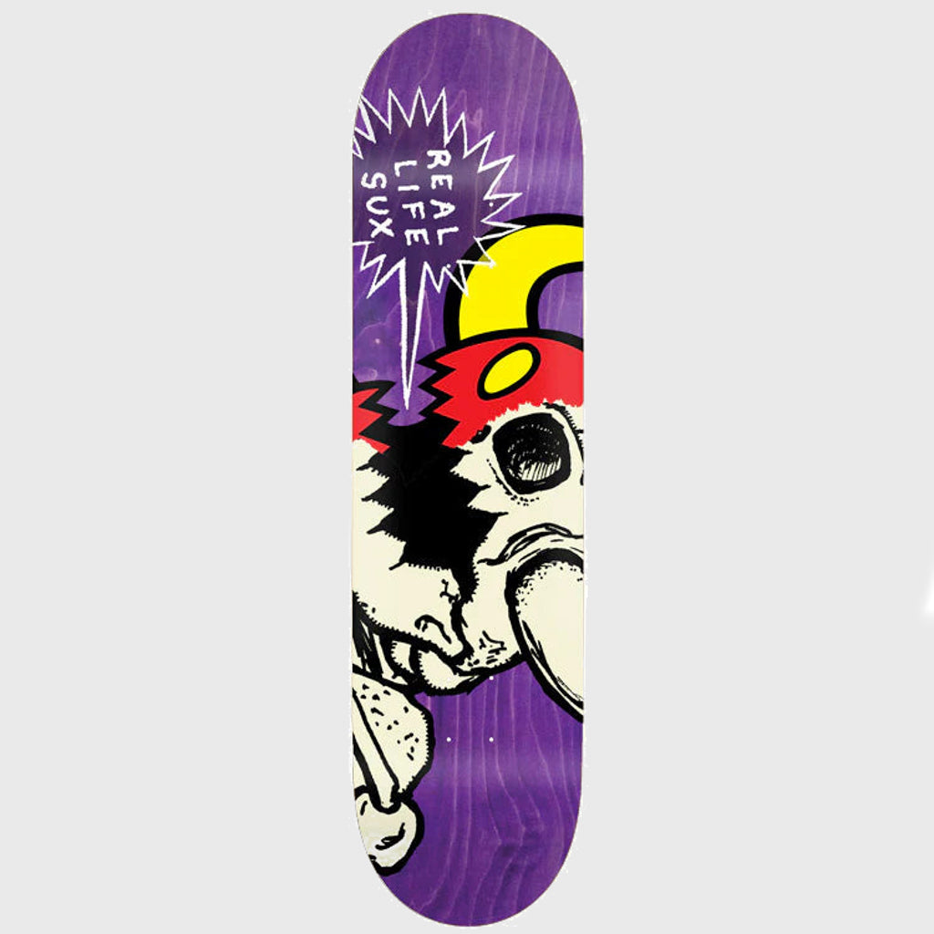 Toy Machine - 8.25" Real Life Sux Skateboard Deck - Various Stain