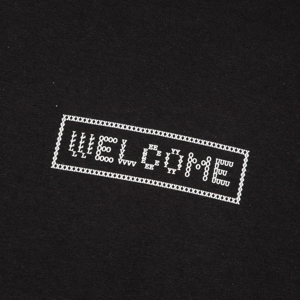 Welcome Skate Store Typo Black T-Shirt Front Print