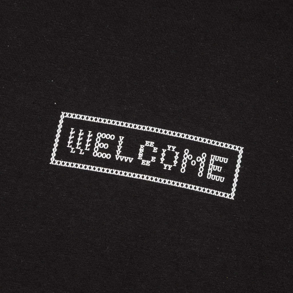 Welcome Skate Store Typo Black T-Shirt Front Print