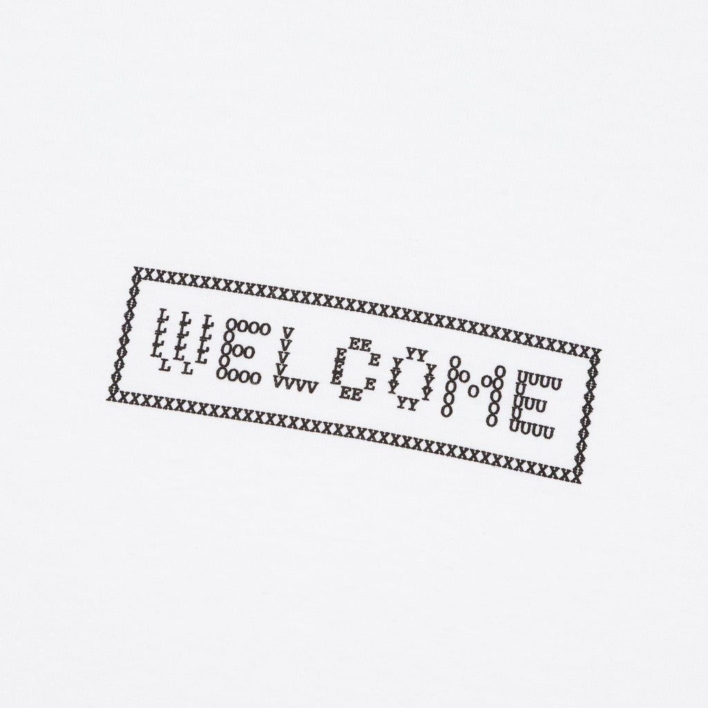 Welcome Skate Store Typo White T-Shirt Front Print