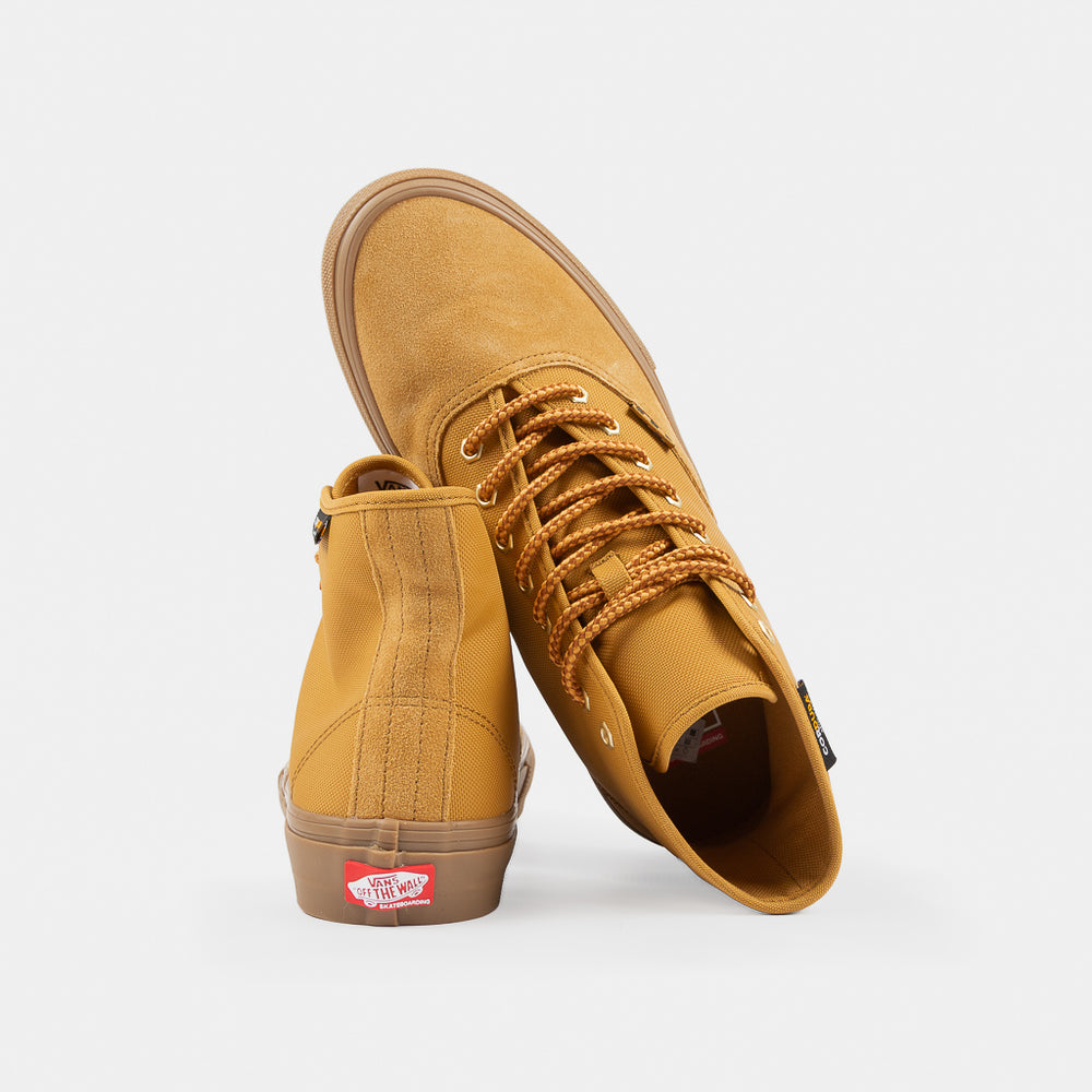 Vans Tan Brown Suede And Cordura Canvas Skate Authentic High Shoes