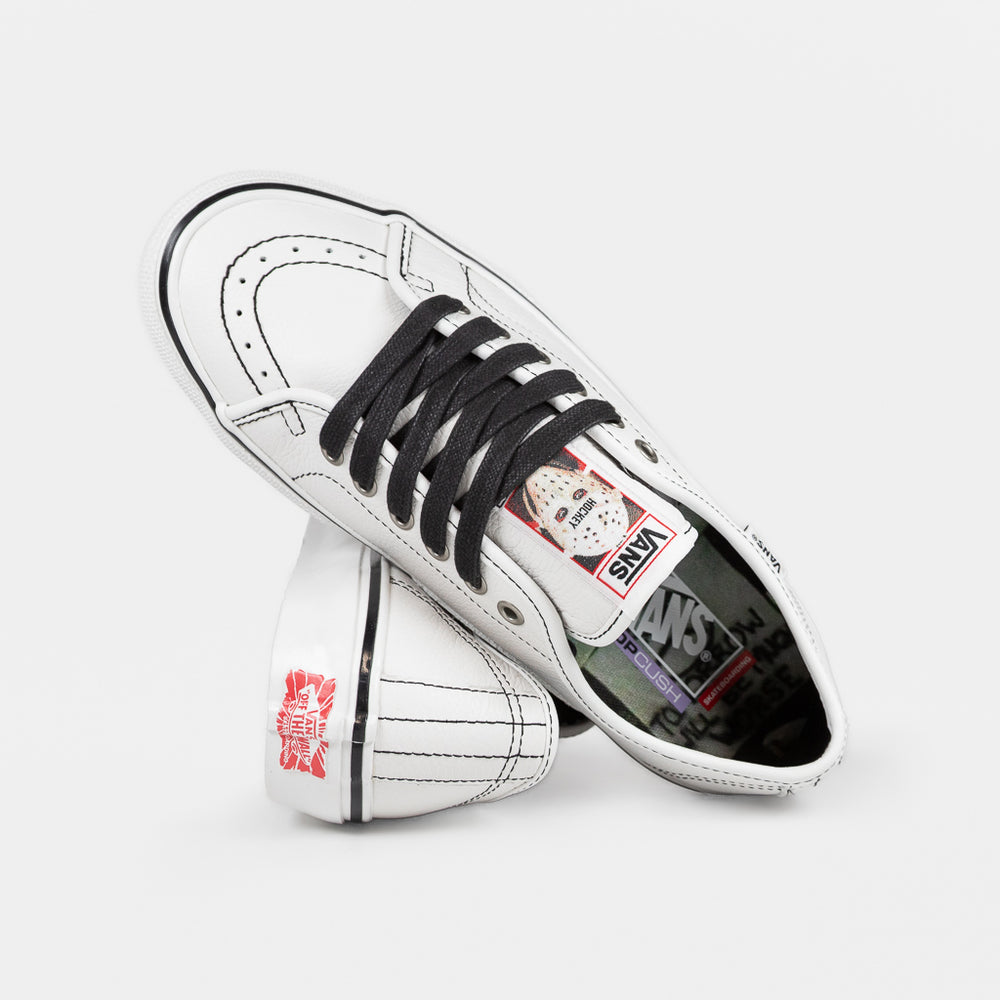 Vans White Leather Hockey Skateboards AVE Classic Shoes
