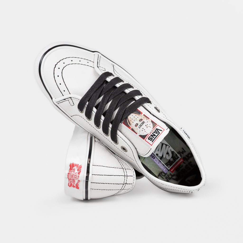 Vans White Leather Hockey Skateboards AVE Classic Shoes