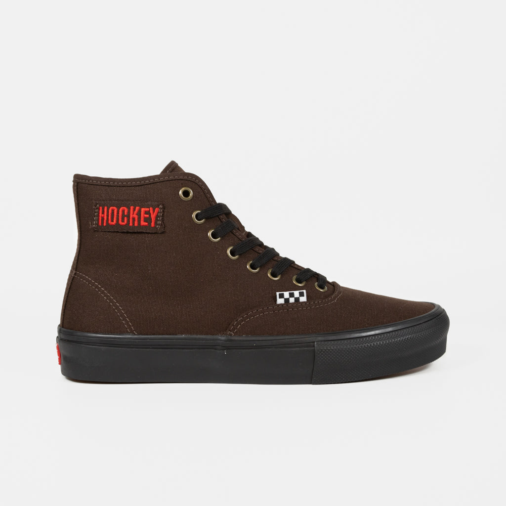 Vans Hockey Brown And Black Skate Authentic High Shoes