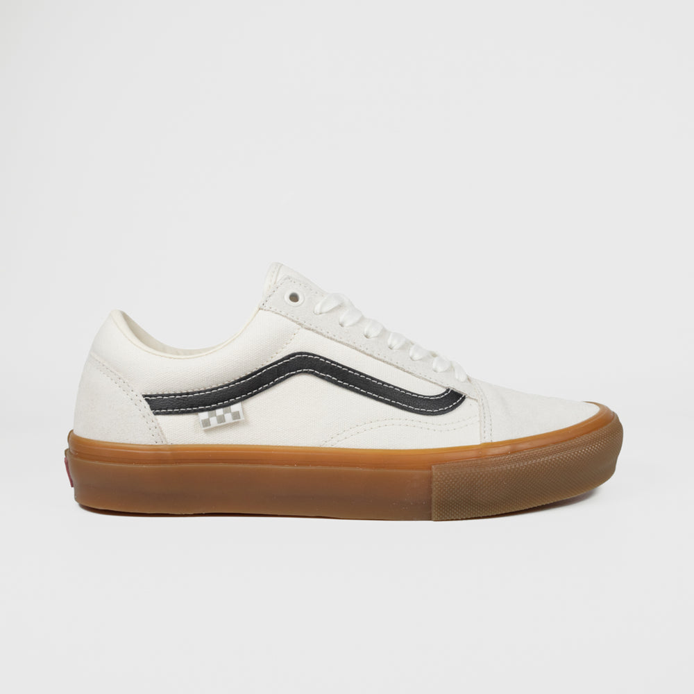 Vans Marshmallow White and Gum Old Skool Pro Shoes