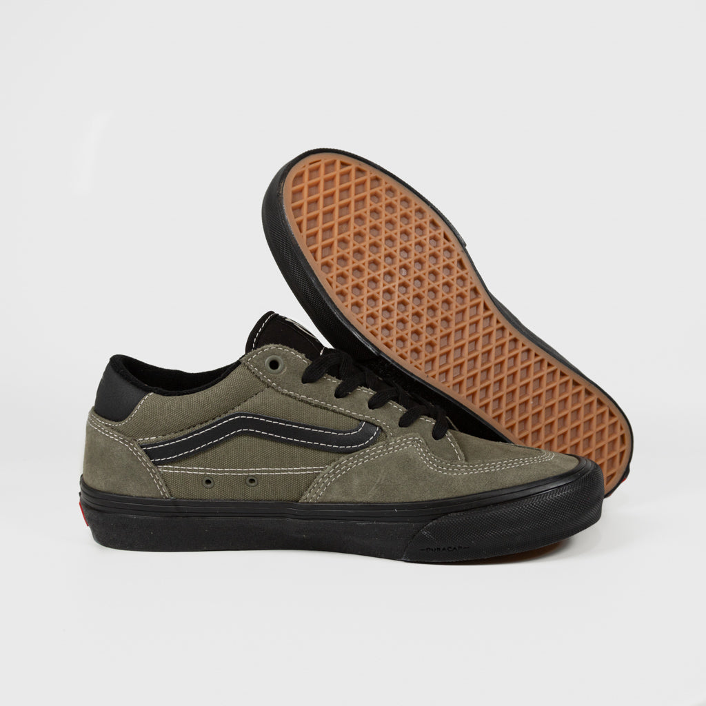 Vans Olive And Black Rowan Pro Shoes