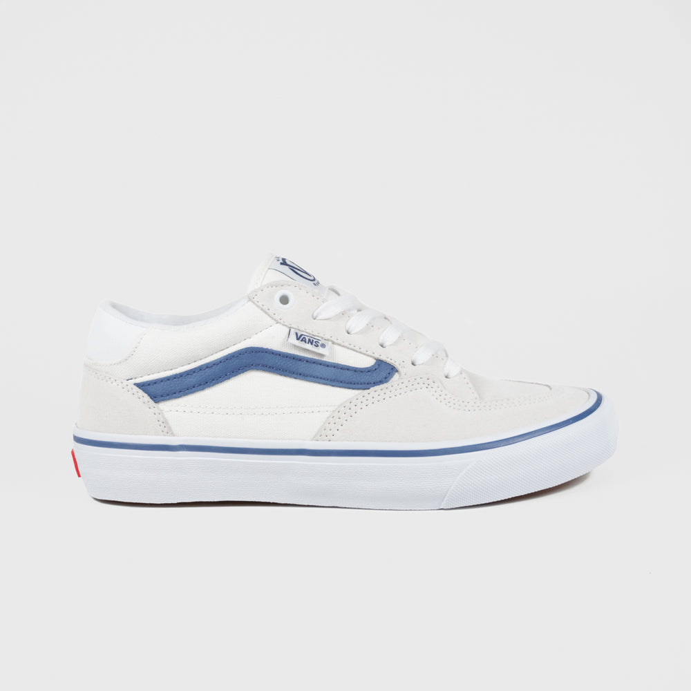Vans White And Blue Rowan Pro Shoes