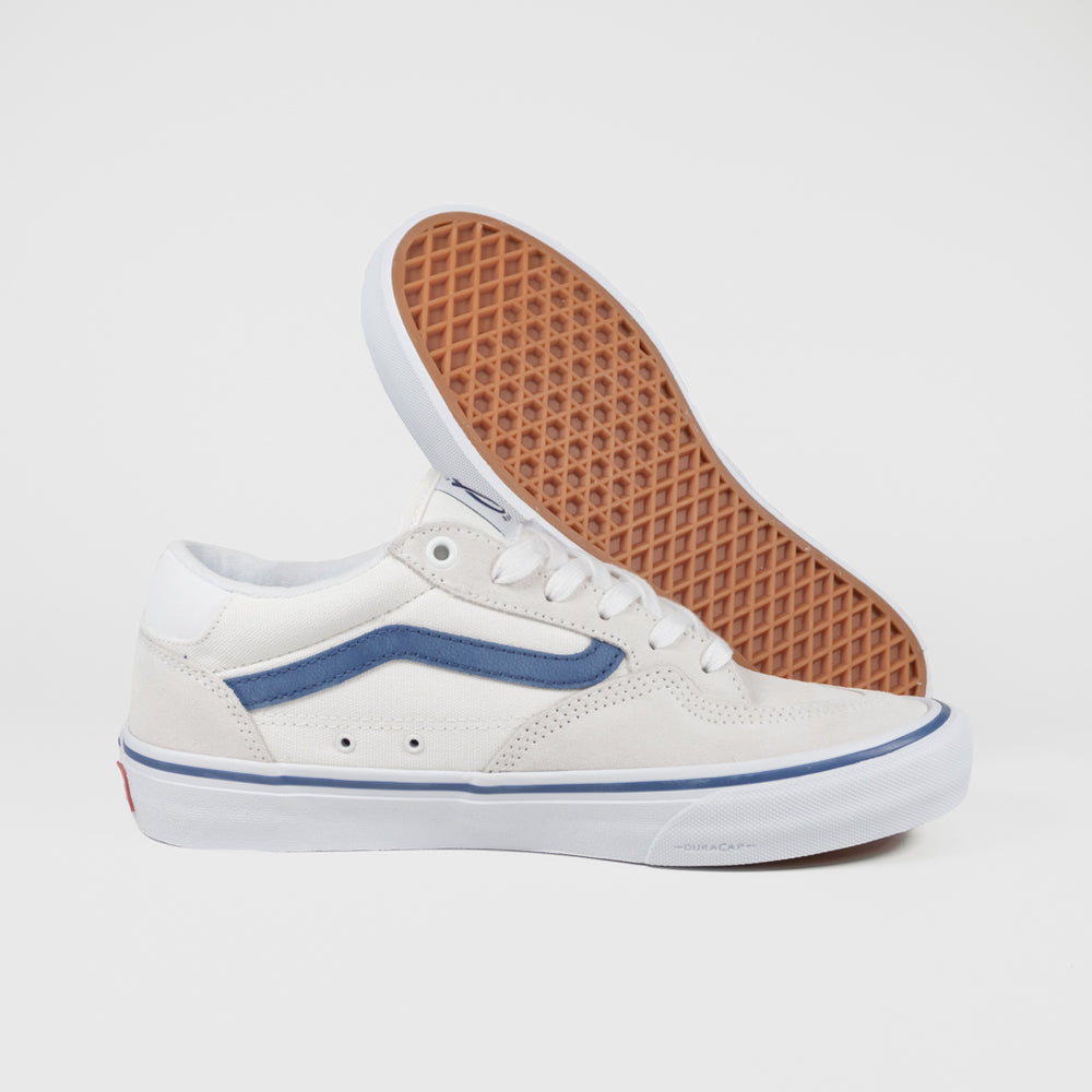 Vans White And Blue Rowan Pro Shoes