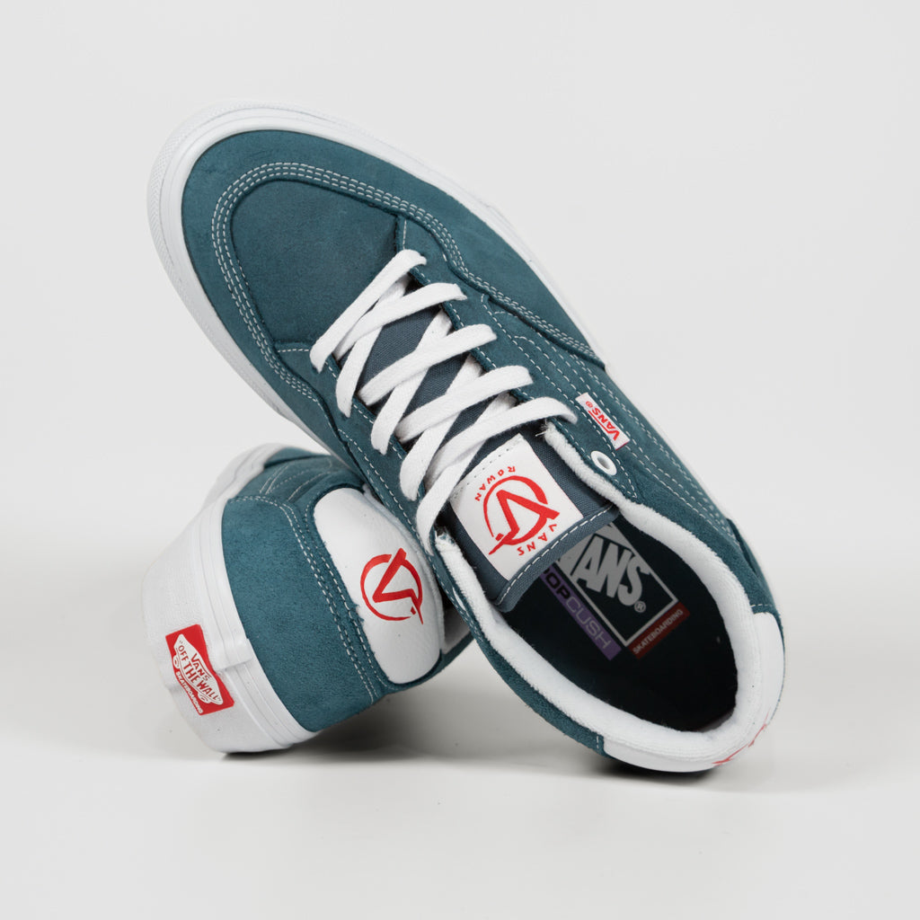 Vans Rowan Shoes Leather Blue Welcome Skate Store