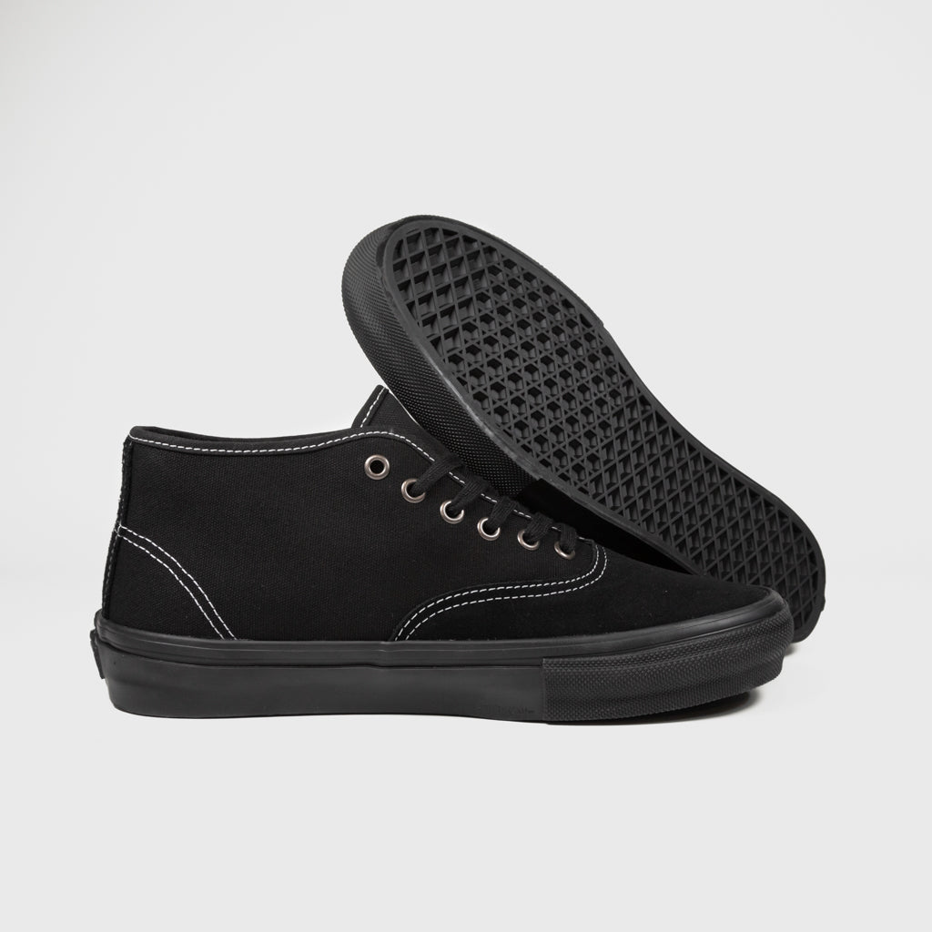 Vans All Black Skate Authentic Mid Shoes