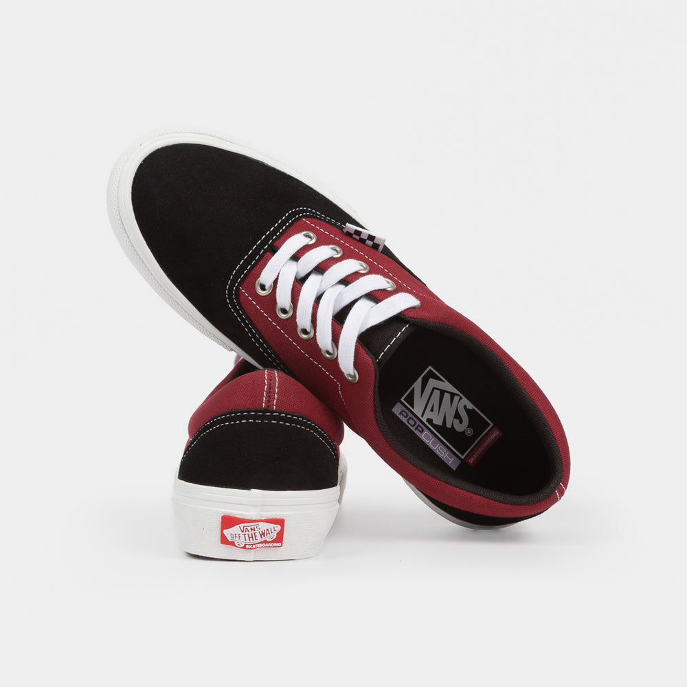Vans Black And Dark Red Skate Era Shoes