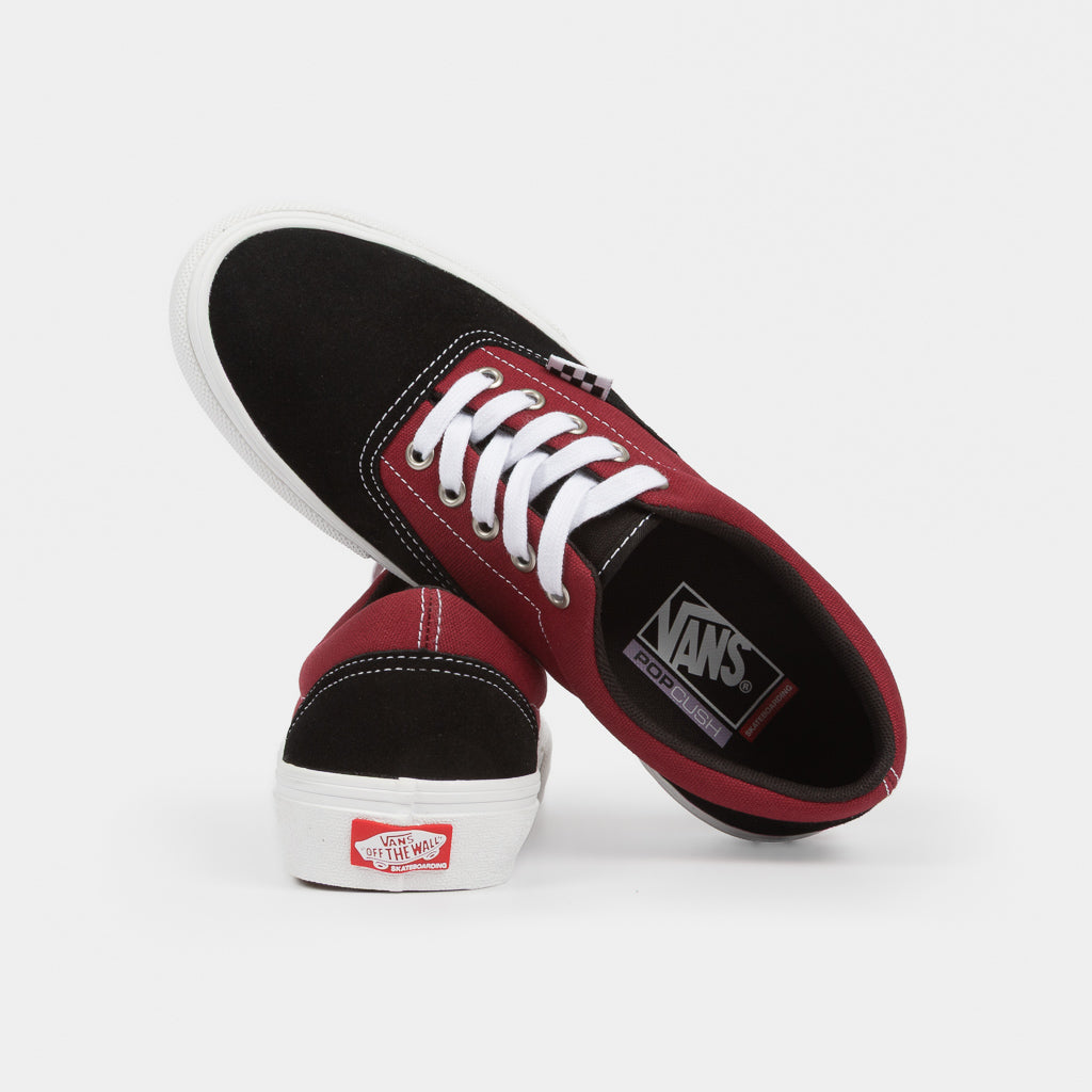 Vans Black And Dark Red Skate Era Shoes