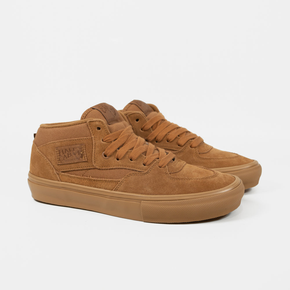 Vans Tan Brown And Gum Skate Half Cab Shoes