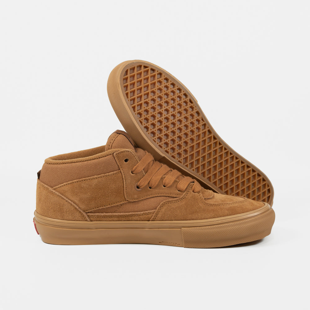 Vans Tan Brown And Gum Skate Half Cab Shoes