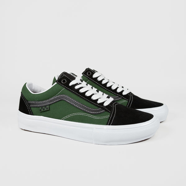 Vans - Skate Old Skool Shoes - Safari Black / Greenery