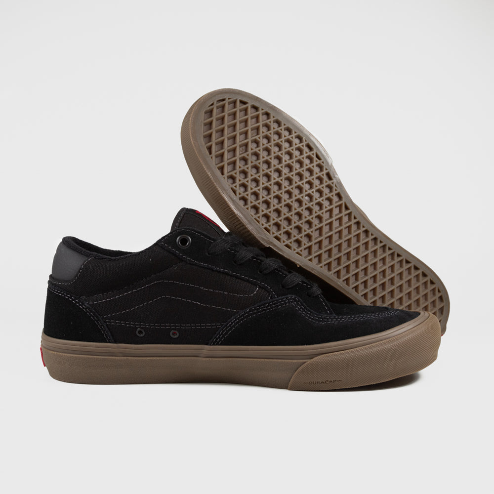 Vans Black And Gum Skate Rowan Shoes