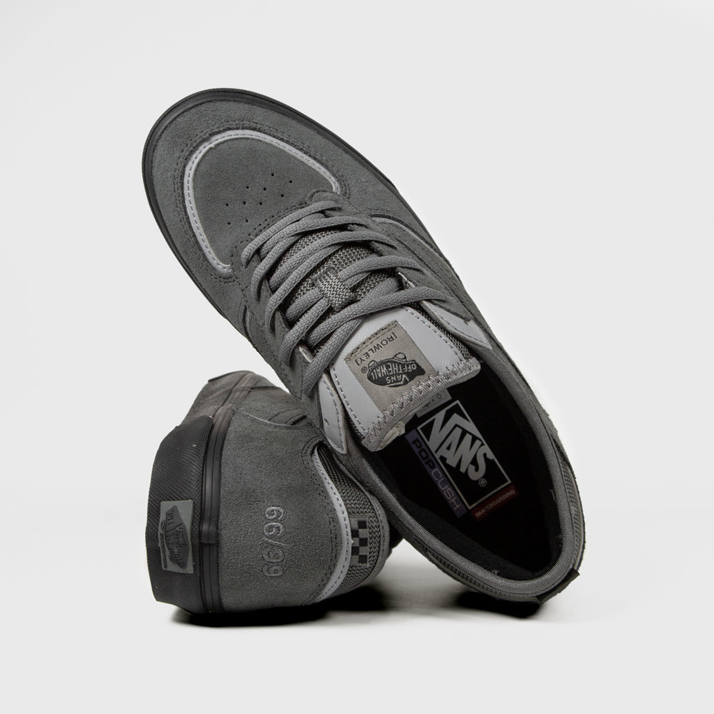 Vans Charcoal And Black Skate Rowley Shoes