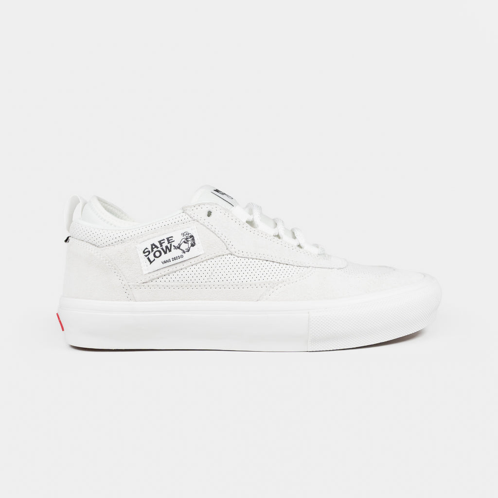 Vans White Suede Skate Safe Low Shoes