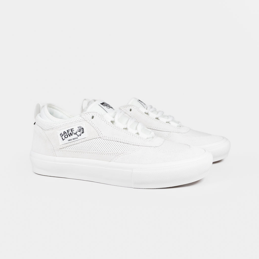 Vans White Suede Skate Safe Low Shoes