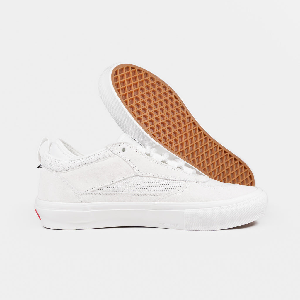 Vans White Suede Skate Safe Low Shoes