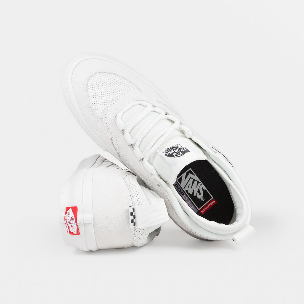Vans White Suede Skate Safe Low Shoes
